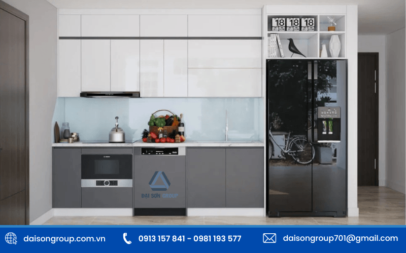 tủ bếp chữ I cho nhà nhỏ