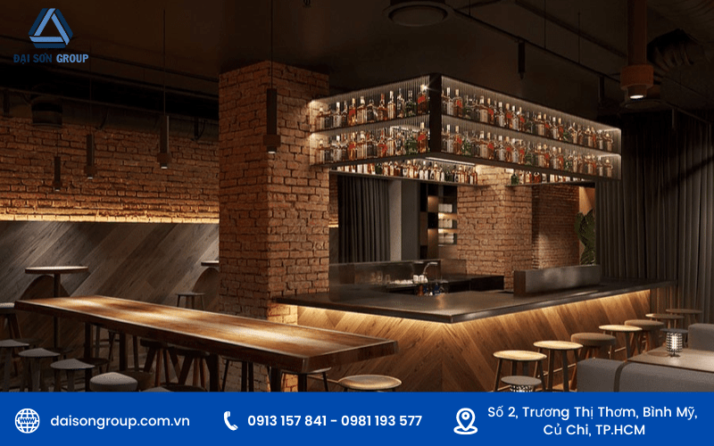 thi công nội thất gỗ cho Bar - Club