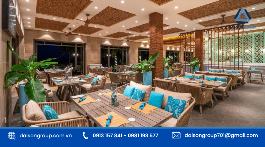 thi công nội thất gỗ nhà hàng