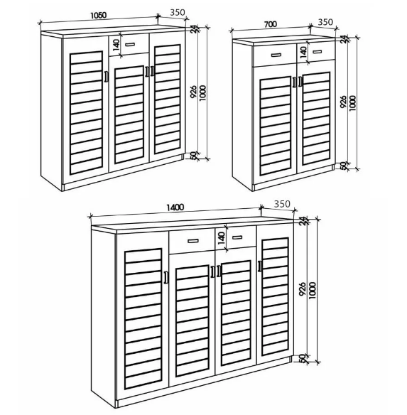 tủ giày mdf hiện đại