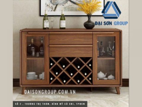 Tủ Rượu Gỗ Sồi Tự Nhiên DS-2105