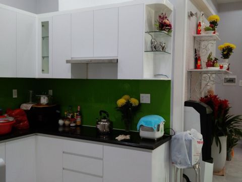 Tủ bếp mdf phủ melamine