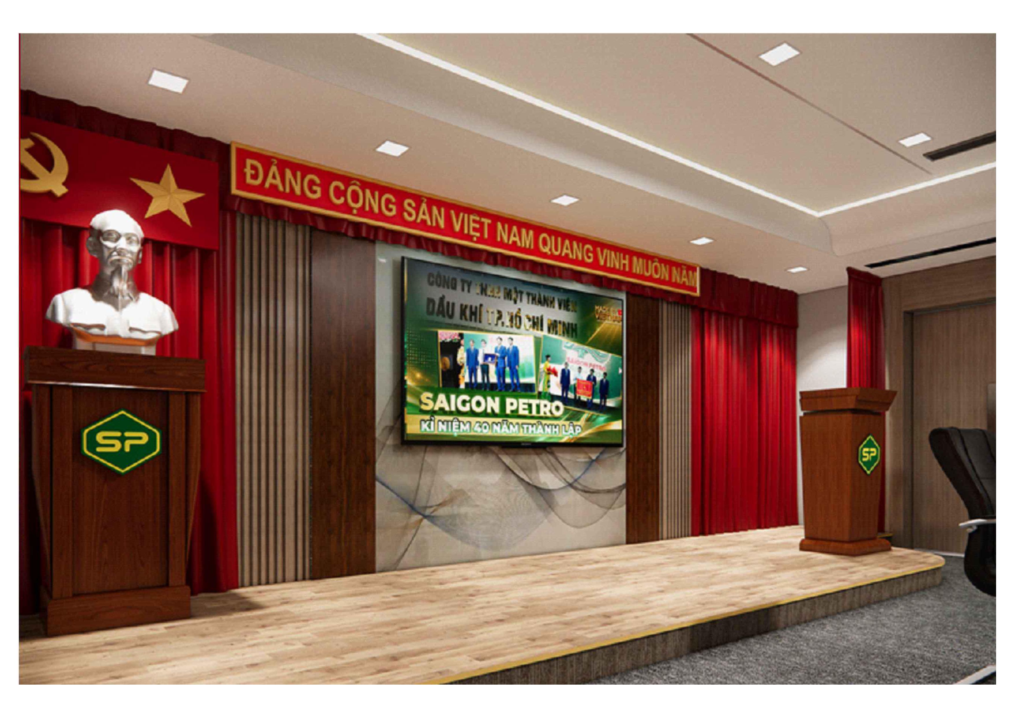Thiết Kế Nội Thất Phòng Họp Saigon Petro – Không Gian Trang Trọng, Hiện Đại Và Đậm Bản Sắc Doanh Nghiệp