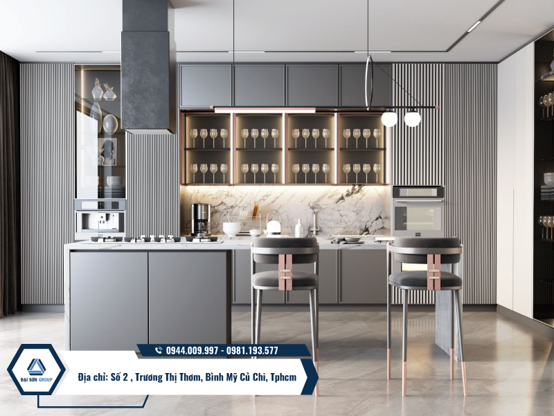 Nội thất phòng bếp - Đại Sơn Group đơn vị thi công trọn gói uy tín tại TPHCM